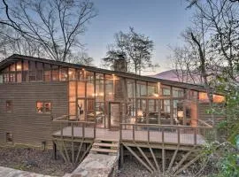 Lakefront Glass House Cabin with Mountain Views!