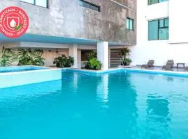 Departamento con Alberca, Jacuzzi y Vista al Mar