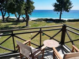 Delfini Villa, beachfront 2-bdrm maisonette, beach rental in Possidi