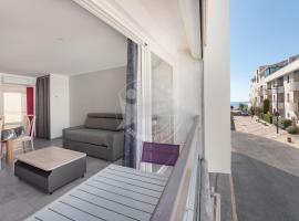 AS21512 - Studio Cabine vue mer latérale avec parking privé à 20m de la plage