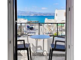 Agia Anna - Spacious 80m² Sea View Apartment - 50m from beach, hotel din Agia Anna Naxos