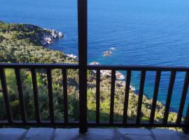 Triple studio room with the most beatifull view in Mylopotamos, holiday rental in Tsagarada