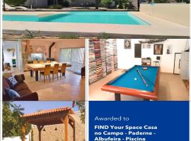 FIND Your Space Casa no Campo - Paderne - Albufeira - Piscina Privada - Aquecida, viešbutis mieste Paderne