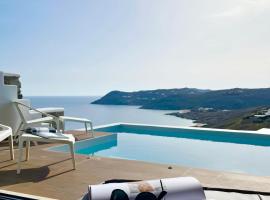Luxury Sea View Private Pool Residence - Exclusive At Elia Beach Mykonos, готель у місті Еліа-Біч