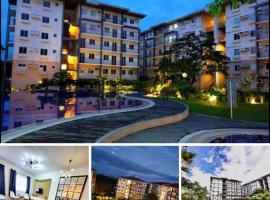 Amaia Steps Nuvali fully furnished unit with swimming pool view near Carmelray Pitland, sewaan penginapan di Calamba