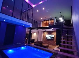 loft d architecte spa sauna billard 12 places ultra contemporain, hotel ieftin din Ferrière-la-Grande