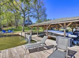 Lakefront Eatonton Home Boat Dock and Fire Pit