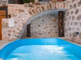 Dandy Villas Mani - Old Tower House - Fireplace - Pool
