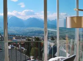 Vue de carte postale en hypercentre de Font-Romeu