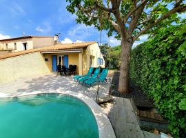 Villa du soleil, piscine, à 10 mins de Montpellier, casă de vacanță din Vendargues