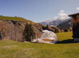 Bubble-Suite mit wunderschönem Blick, feriebolig i Lumbrein