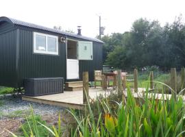 Shepherds Hut on Cornish Smallholding, luxury tent in Penzance