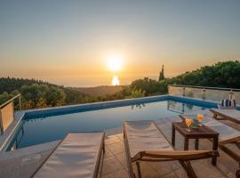 Stone Villa Eriphyle ,private witn sunset view, viešbutis mieste Fiskardho