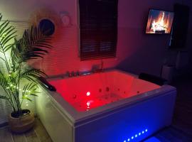 Levasion romantique loft jacuzzi et jardin privatif à 20 minutes de Paris et 10 minutes Stade de France Wifi Netflix, hôtel à Saint-Prix près de : Golf de Domont-Montmorency