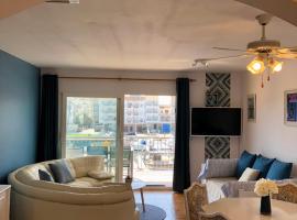Appartement 80 m2,Port Rhodes D-2 chambres, terrasse panoramique, vue sur le canal principal d’Empuriabrava