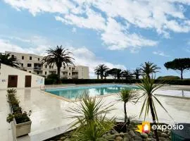 Studio 4 couchages piscine , plage , vue canigou