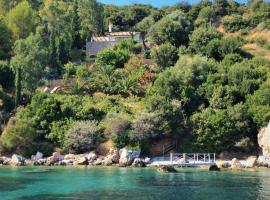 Alonissos Luxury Villa with Jacuzzi and Beach, hotel dengan parking di Agios Dimitrios