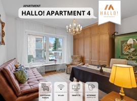 Tolle Zweiraum-Ferienwohnung in bester Lage l Innenstadtnähe l 1 Minute zum Bahnhof l TV l Free-WLAN l Keine Küche l Willkommen im Hallo!-Apartment 4, hotel in Bad Wörishofen