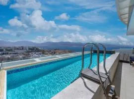 Geffen penthouse pool & view