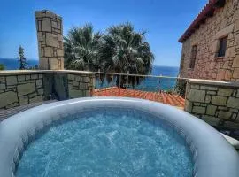 Elouthia Residence with Sea View and Hot Tub