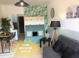 Studio bord de mer - Plage - Piscine - Wifi, דירה בסנטה-לוסיה-די-מוריאני