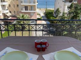 Strand Wohnung, Lux, Meerblick, WiFi, Klimaanlagen, lägenhet i Agia Trias