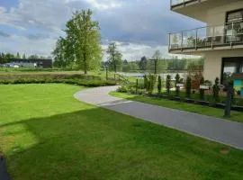 Marina Green Iława - widok na jezioro, ogródek z tarasem, podziemny parking, nawet 6 łóżek