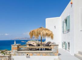 Ios stylish house Panoramic Sea and Sunset view, villa in Ios Chora