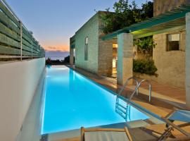Villa Mediterranea, with heated pool, cheap hotel in Livadia