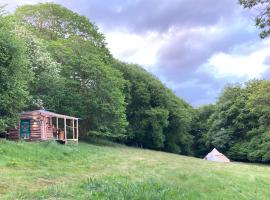 Remote Cabin & 3 Giant Tents Retreat, будинок для відпустки у місті Аберґеле