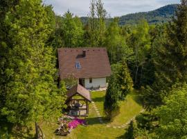 Detached house at 100m distance of the lake surrounded by beautiful nature and with BBQ, hotel in Lokve