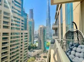 2BR Dubai Burj View Downtown Skyline with Pool, Gym, & Parking