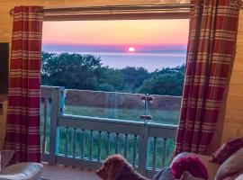 Enlli Fach pet friendly Cabin , sleeps 2 adults 2 children not suitable for contract workers due to parking, cabin in Borth