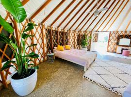 Byron Bay Hinterland Eco-Retreat Ivory Yurt, luxury tent in Eureka