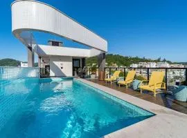 AION suítes 203 - Compacto e luxuoso Loft - Rooftop com piscina e academia - À poucos passos da praia