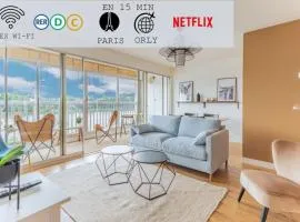 Appart'Hôtel Luminous Vue Seine- Paris 15min