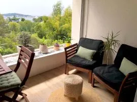 Charme & Calme-TAMARIS- Studio Vue mer - Piscine - Le Petit Olivier sur Mer