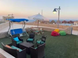 Villa with sea and pool view at porto sokhna family only
