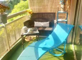Luxurious Studio in Cannes 450m from sea with Terrace and Air Conditioning and private Parking