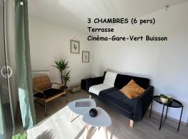 Appartement familial tout confort - 3 chambres, grande terrasse privative - Vert Buisson - Bruz, hotel near Domaine de Cice-Blossac Golf Course, Bruz