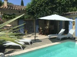 Maison de plain pied pour 4 pers piscine Lussan