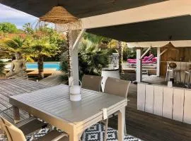 Loue villa avec piscine dans écrin de verdure - Bassin Arcachon