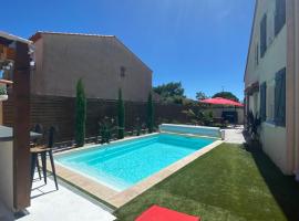Jolie Villa climatisée piscine chauffée Perpignan, cottage in Perpignan