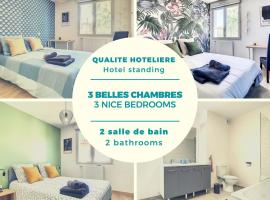 Villa Poète avec jardin 3 Chambres Parking gratuit, casa rústica em Tournefeuille