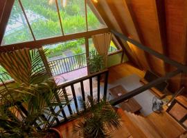 Comfortable Wood House second floor and attic, cabin in Kuta Lombok