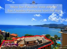 ATTICO SAN FAUSTINO 165 mq più 110 mq di terrazza- IN VILLA 700 ,VISTA MARE STREPITOSA-100 m dalla spiaggia-PARKING ESCLUSIVO-SKY,NETFLIX, holiday rental in Rapallo