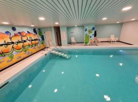 Studio appartement avec piscine, ski Porte du soleil Morgins, PS3 games, wash & bring sheets, hotel with pools in Morgins