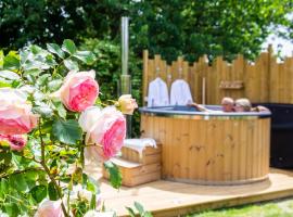 Cabane en bois avec bain nordique, cabin in Asnières-sur-Vègre