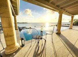Studio Aloe in shared Villa Diamant, infinity pool, sea view, hotell i Grand Case