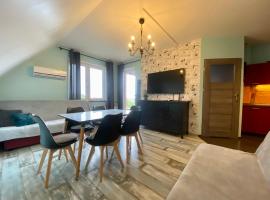 크리니차 모르스카에 위치한 리조트 APARTAMENT FAMILIJNY KRYNICA MORSKA - 10 osób 2 poziomy 2 łazienki kuchnia